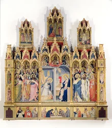 Annonciation avec des saints